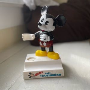 Vintage Mickey Mouse talking toothbrush holder